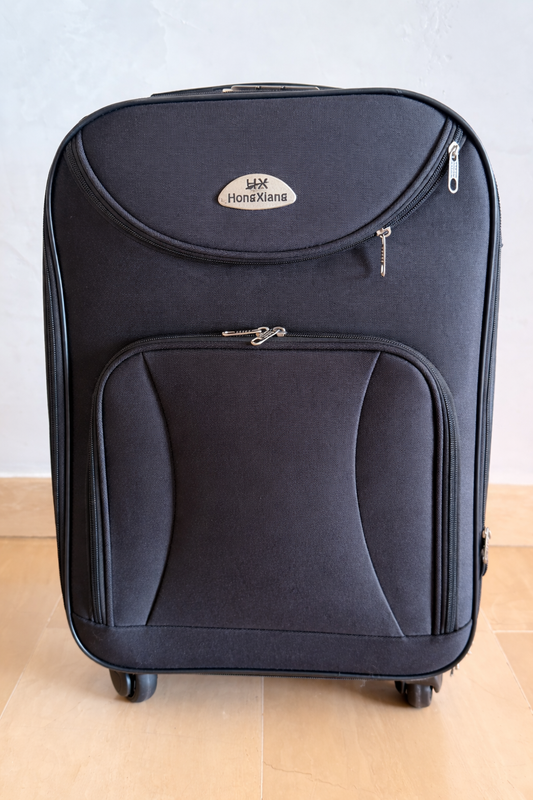 Maleta de Mano Negra Hon&Xiang con Ruedas | Equipaje Compacto y Resistente para Viaje