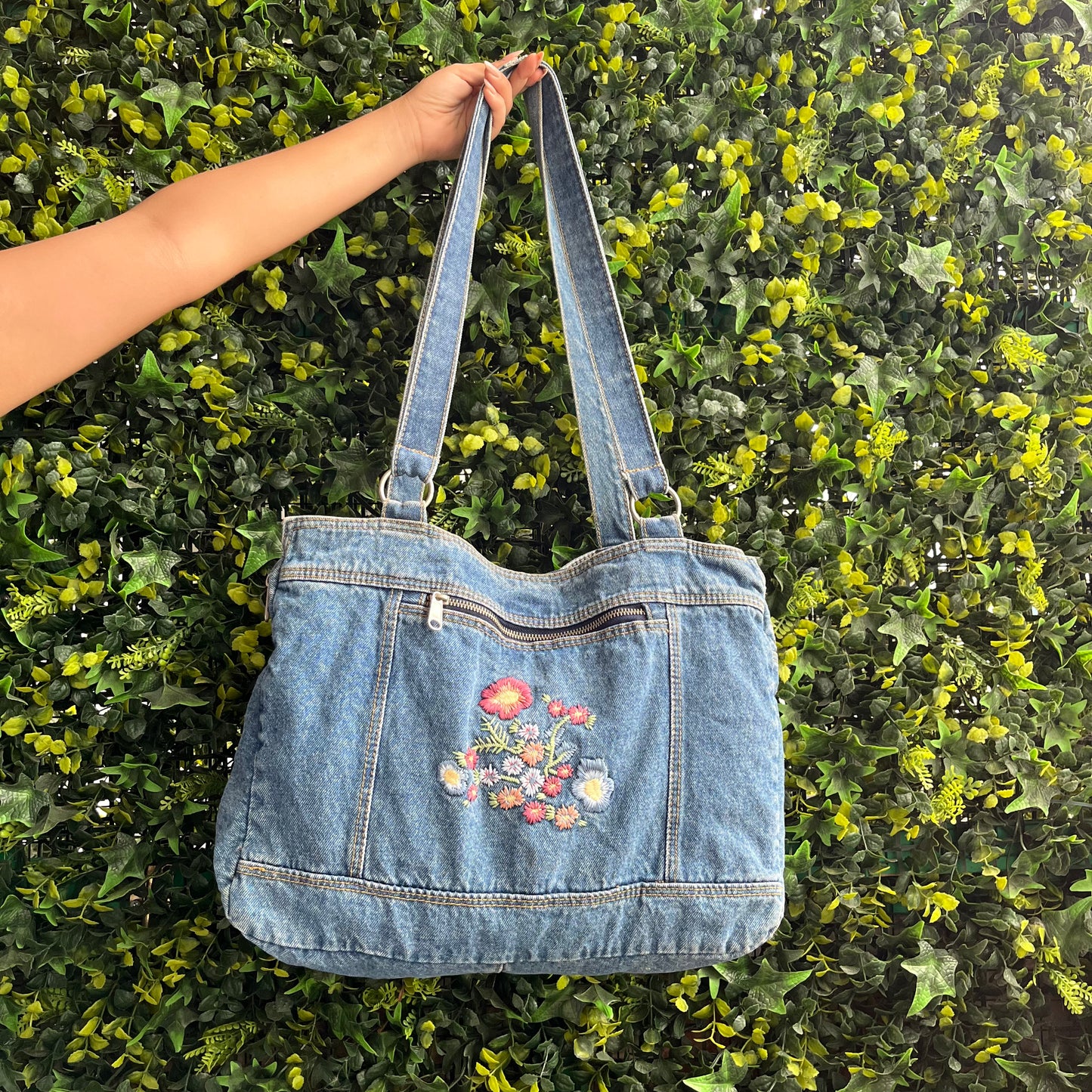 Cartera con tela Jeans