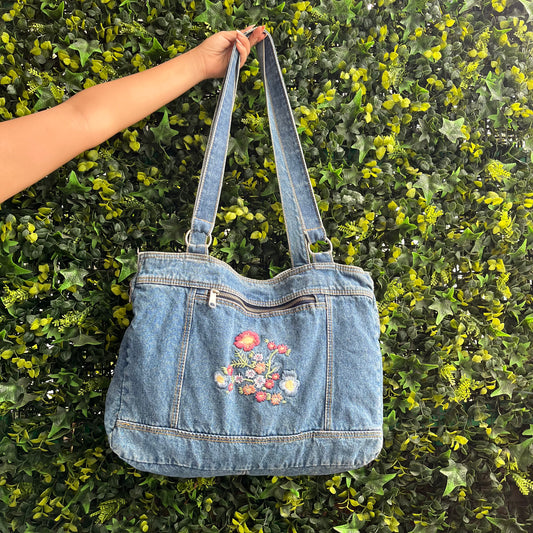 Cartera con tela Jeans