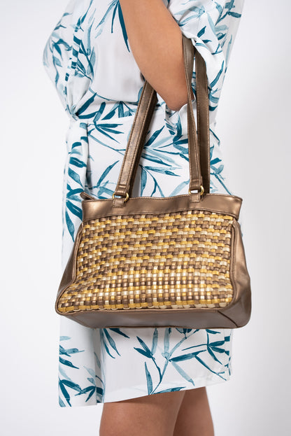 Cartera De Mujer Dorada