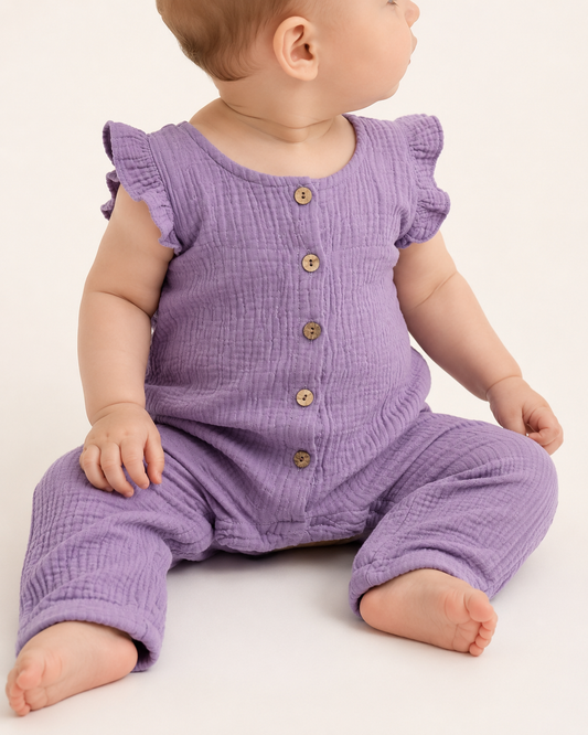 Enterizo morado de bebé Talla 3 a 6 M